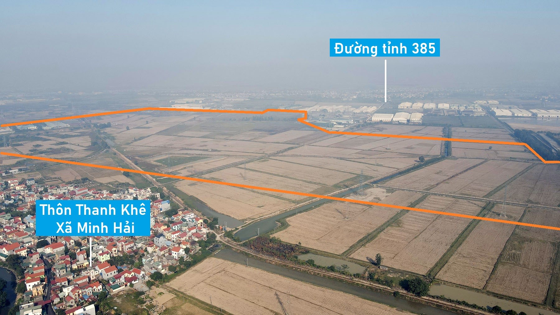 Toàn cảnh CCN Minh Hải rộng 145 ha sắp xây dựng ở Văn Lâm, Hưng Yên