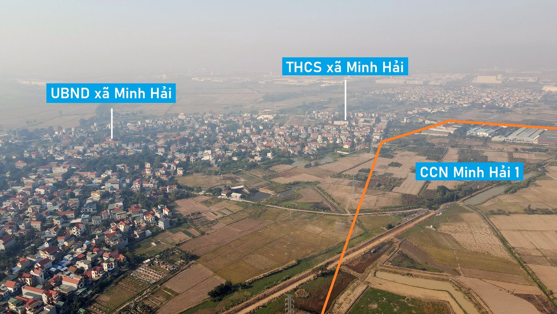 Toàn cảnh CCN Minh Hải rộng 145 ha sắp xây dựng ở Văn Lâm, Hưng Yên