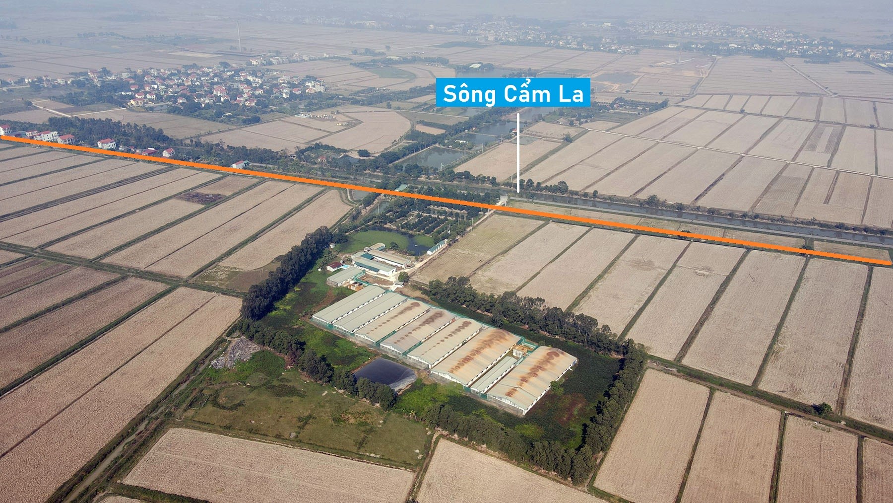 Toàn cảnh vị trí dự kiến quy hoạch KCN Mỹ Hào, Hưng Yên rộng hơn 200 ha.