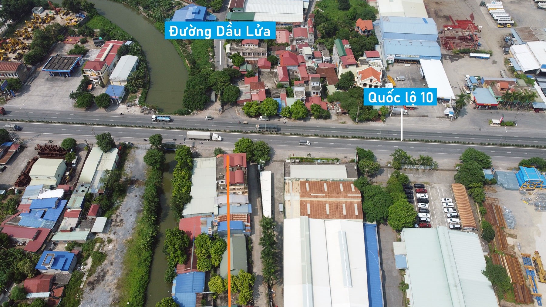 Toàn cảnh vị trí dự kiến quy hoạch cầu vượt sông Rế nối An Dương - Hồng Bàng, TP Hải Phòng