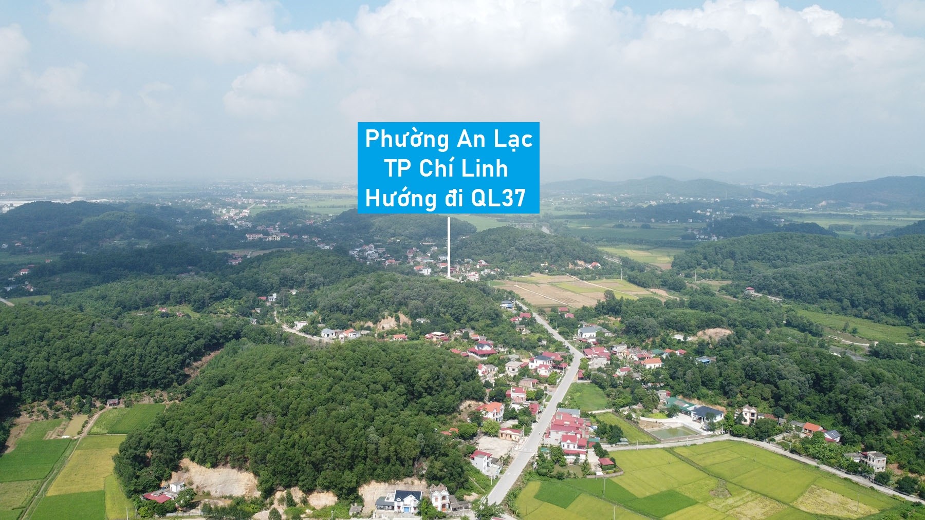 Toàn cảnh vị trí dự kiến quy hoạch cầu vượt sông Kinh Thầy nối TP Chí Linh - TX Kinh Môn, Hải Dương