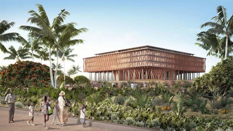 Phối cảnh tòa nhà Quốc hội Bénin - Ảnh: KERE ARCHITECTURE