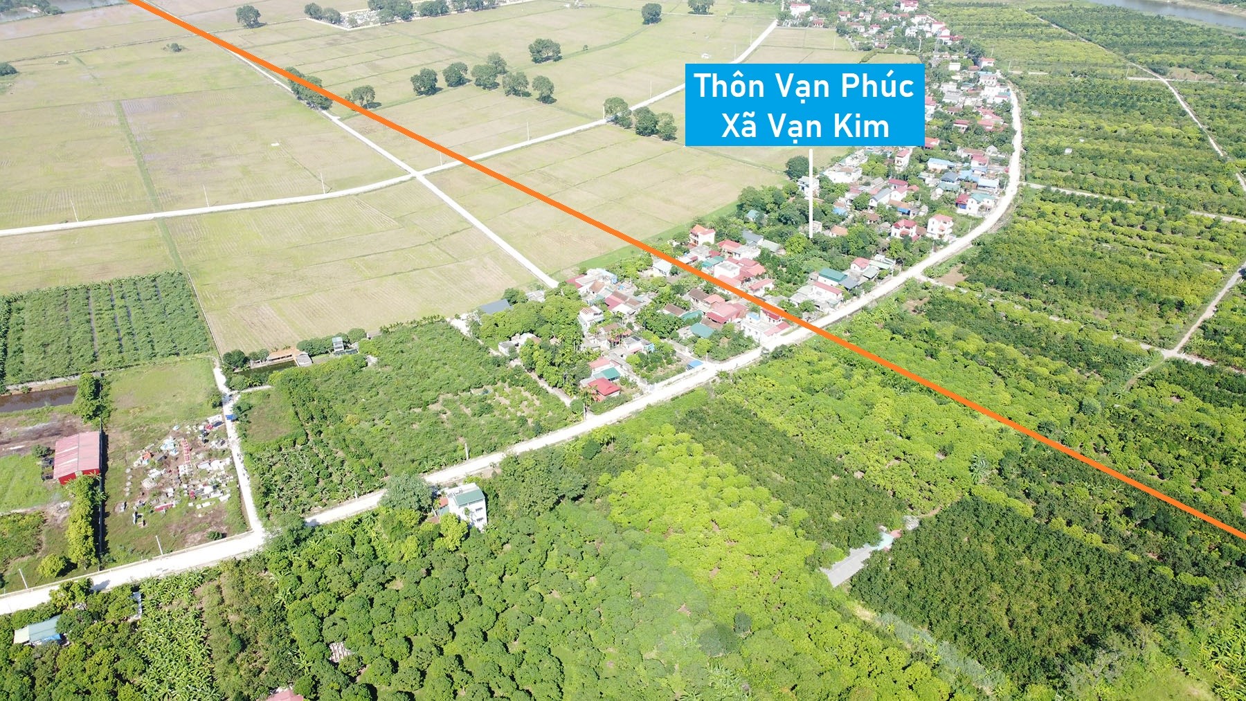 Toàn cảnh vị trí quy hoạch cầu vượt sông Đáy nối huyện Ứng Hòa - Mỹ Đức, Hà Nội
