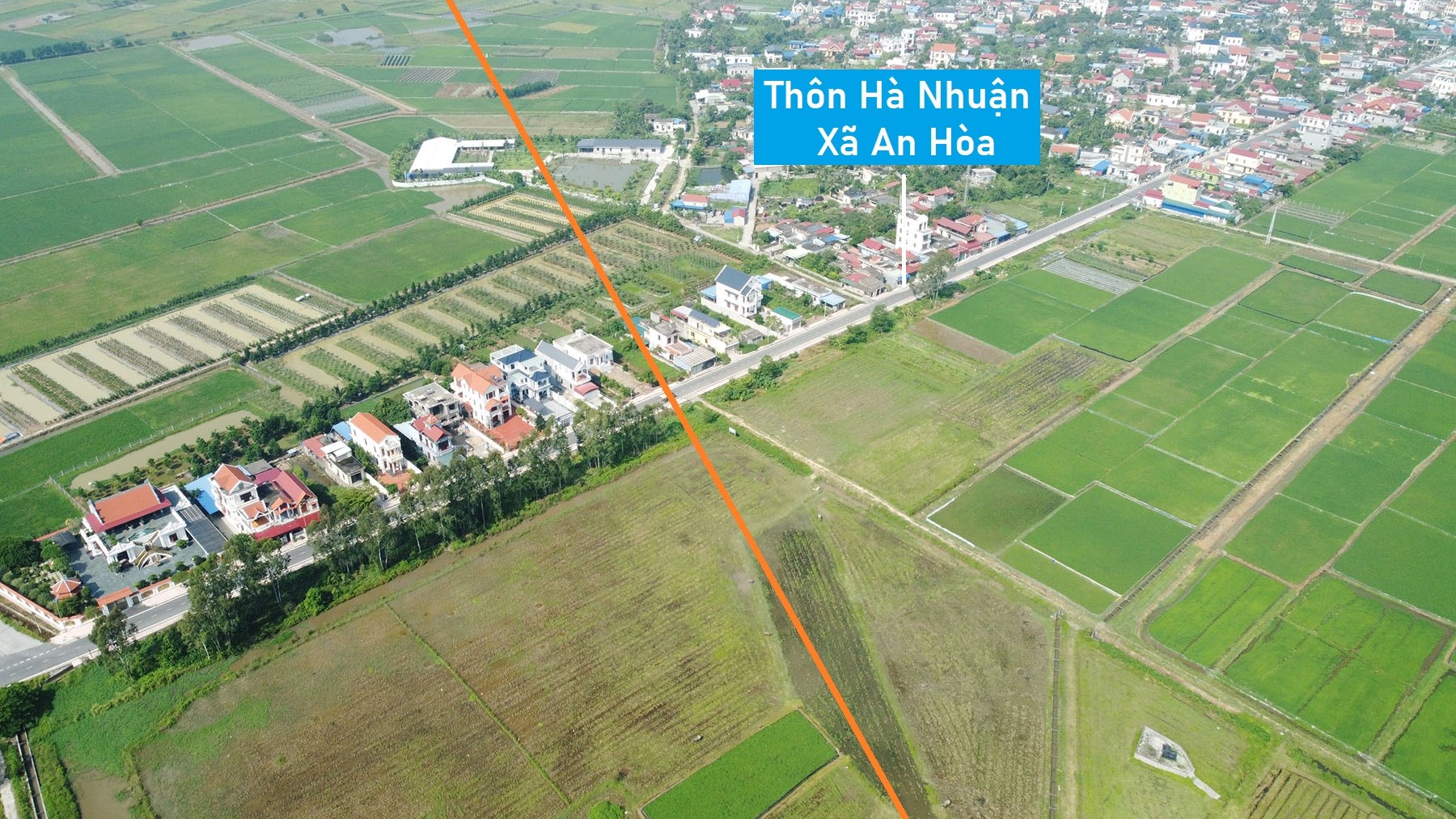 Toàn cảnh vị trí dự kiến quy hoạch cầu vượt sông Dầu nối xã Lê Thiện - An Hòa, An Dương, Hải Phòng