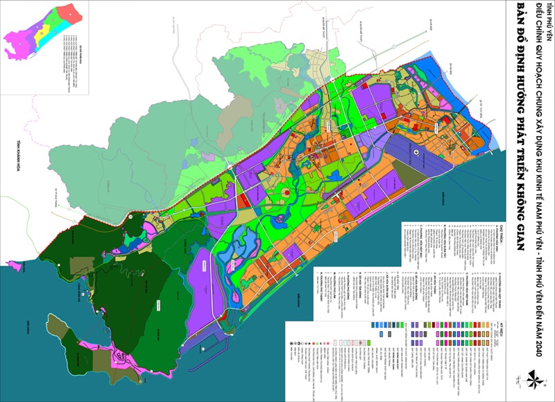 Bản đồ định hướng phát triển không gian Khu kinh tế Nam Phú Yên.Nguồn: Ban Quản lý Khu kinh tế Phú Yên.