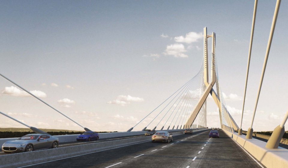 Cây cầu sẽ được thiết kế 6 làn xe cơ giới.