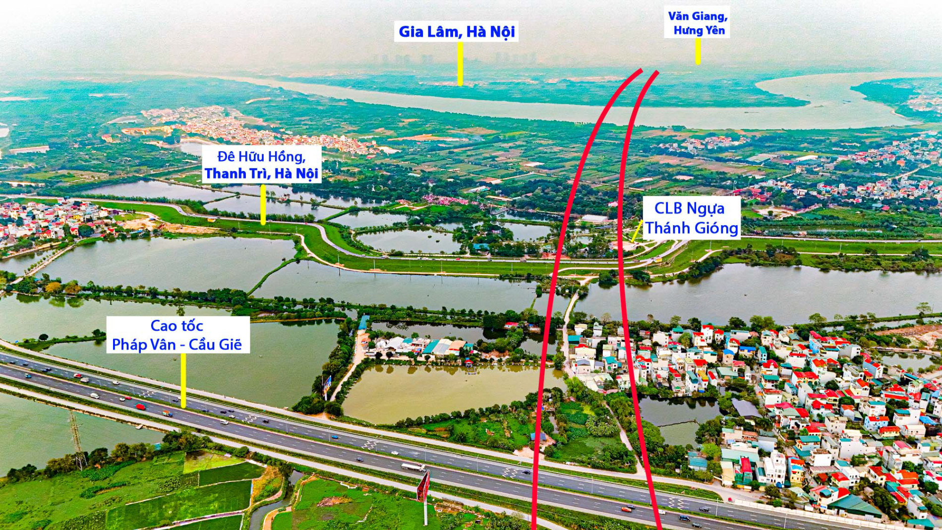 Toàn cảnh khu vực được quy hoạch xây cầu vượt sông Hồng, xung quanh là 3 siêu đô thị trị giá 13 tỷ USD lớn bậc nhất phía Bắc- Ảnh 9.