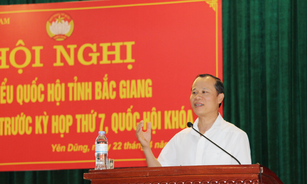 Đoàn đại biểu Quốc hội tỉnh Bắc Giang tiếp xúc cử tri huyện Yên Dũng