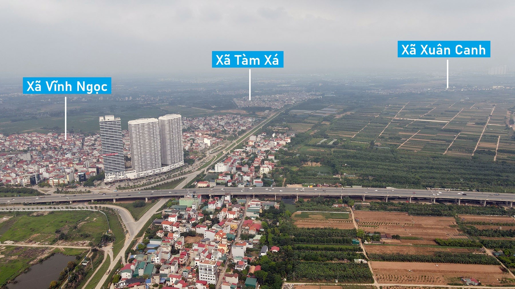 Toàn cảnh khu đô thị rộng 268 ha trong Phân khu sông Hồng thuộc huyện Đông Anh sắp đấu thầu chọn nhà đầu tư