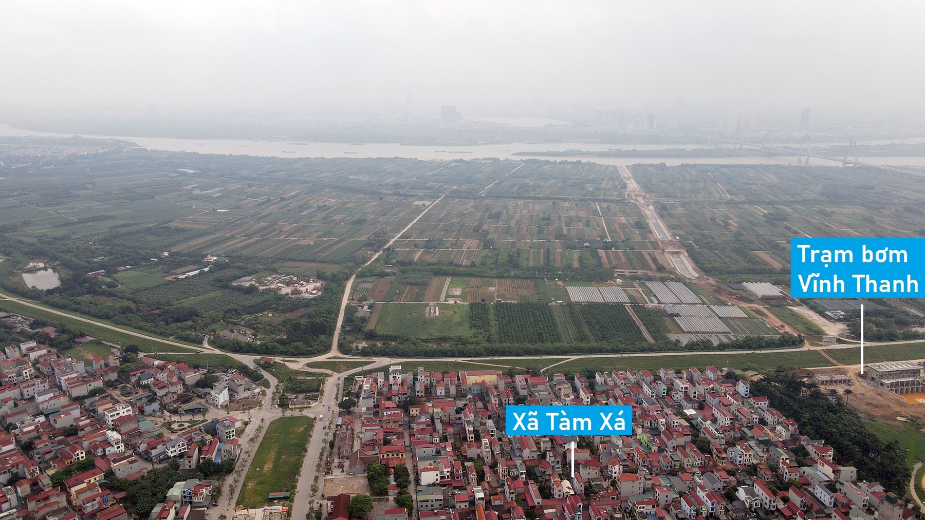 Toàn cảnh khu đô thị rộng 268 ha trong Phân khu sông Hồng thuộc huyện Đông Anh sắp đấu thầu chọn nhà đầu tư