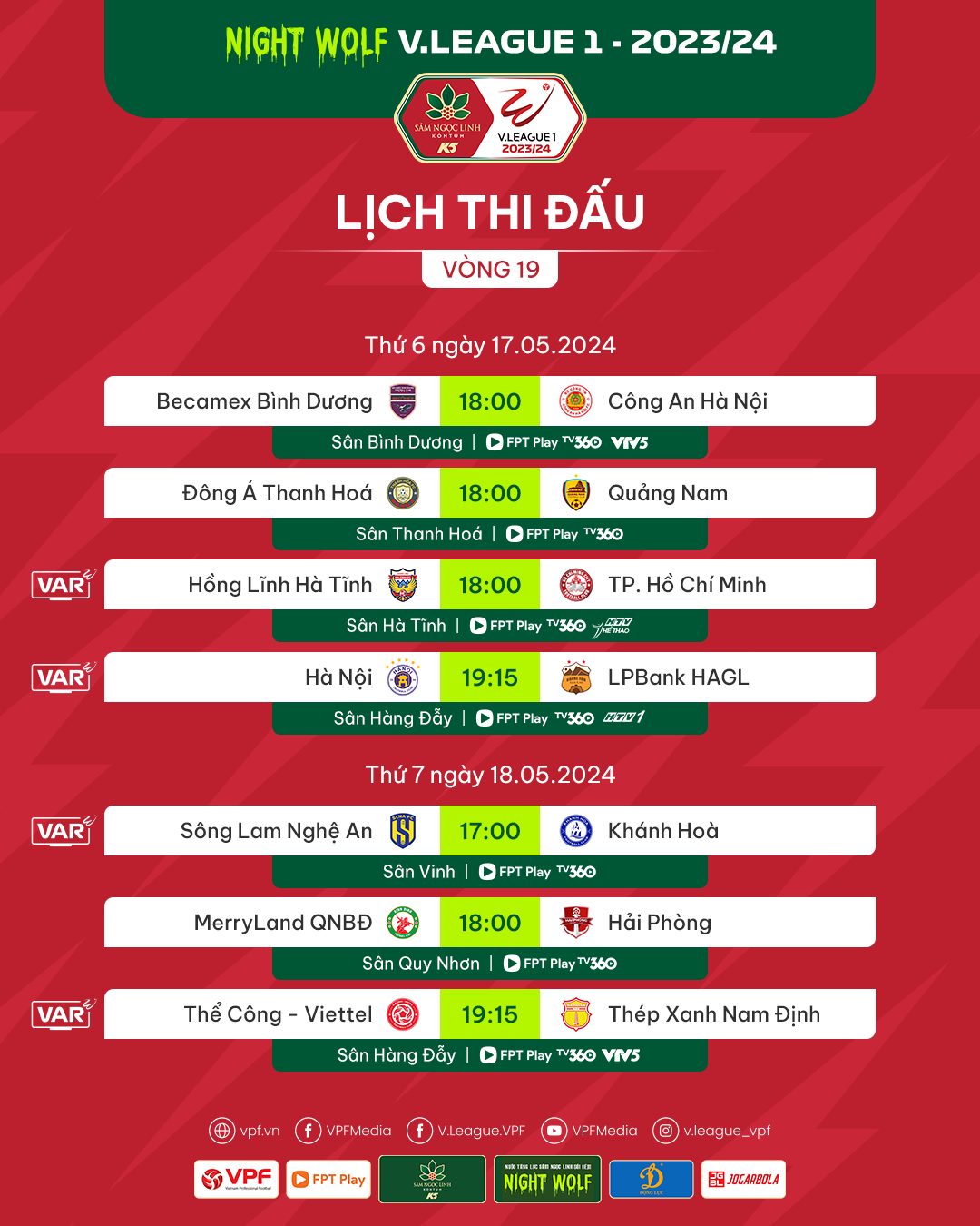 Lịch thi đấu và trực tiếp V.League hôm nay 17/5 | Tâm điểm Bình Dương - CAHN - Ảnh 1.