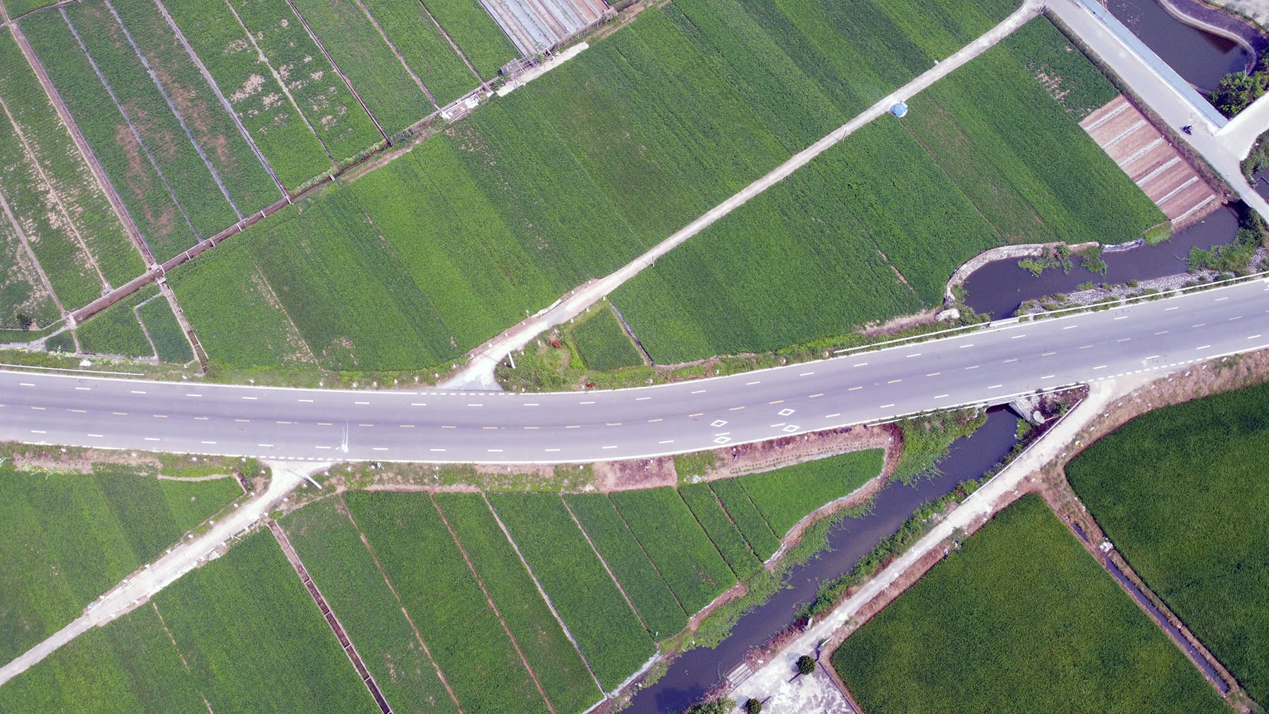Hình ảnh đường bộ ven biển qua huyện Giao Thủy, Nam Định đã cơ bản hoàn thành