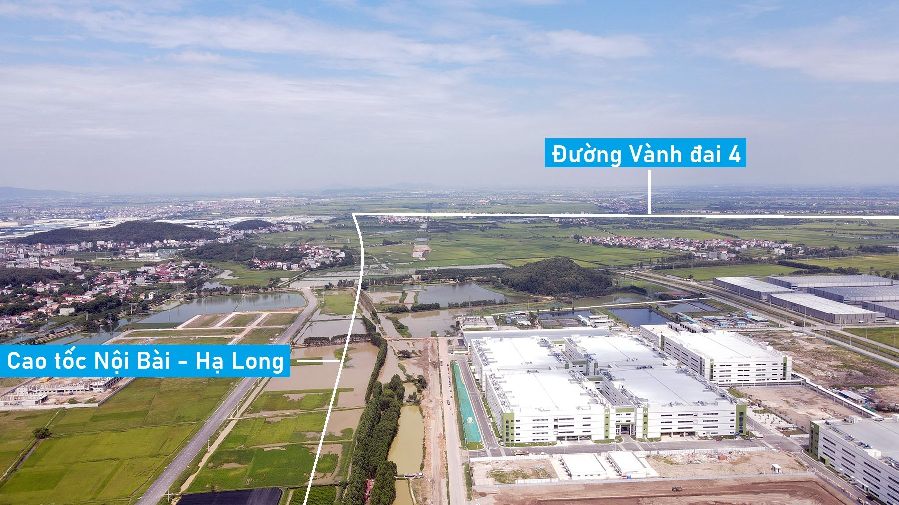 Cận cảnh khu công nghiệp - đô thị 1.000 ha đang triển khai gần hai cao tốc ở Bắc Ninh