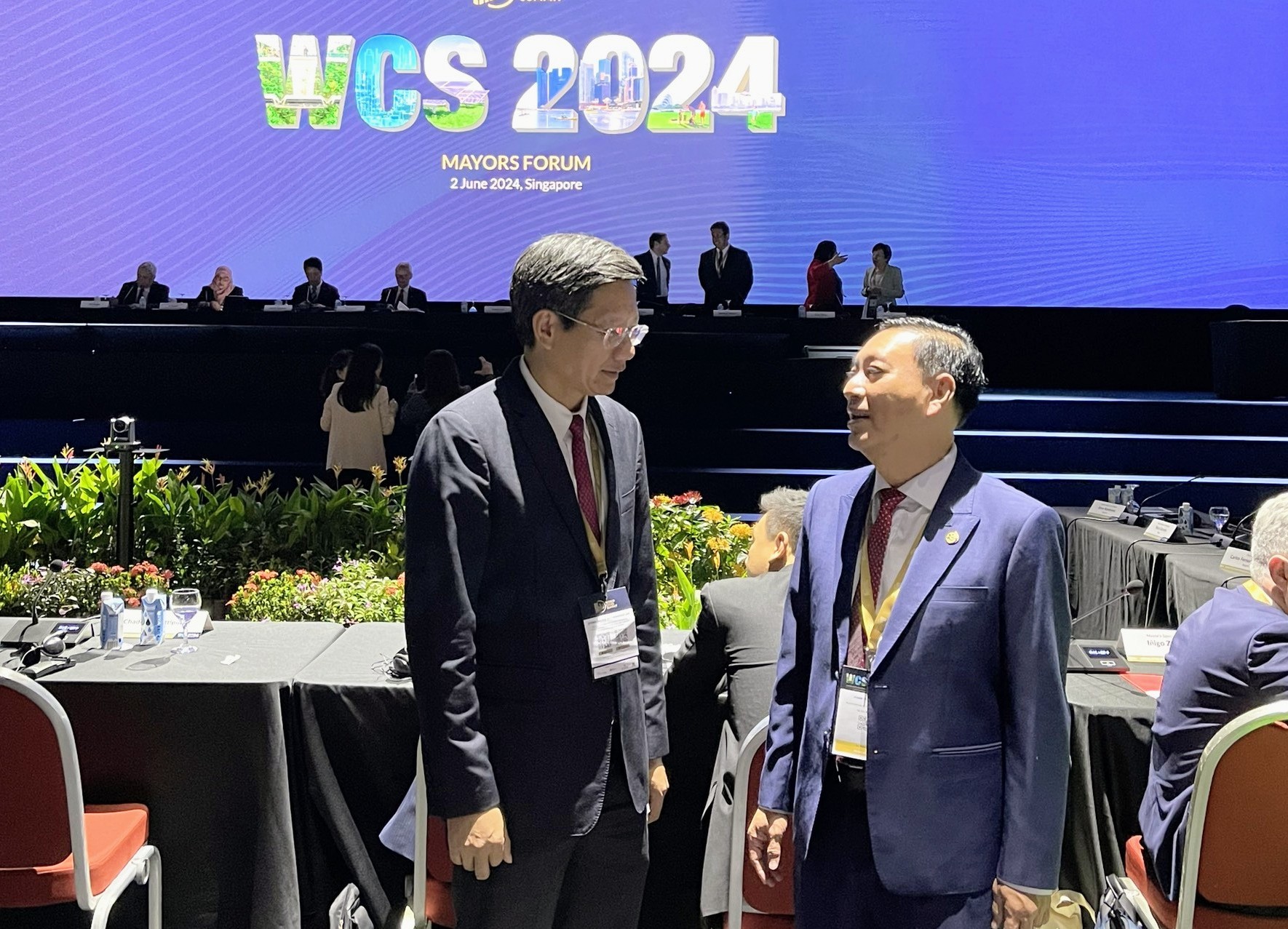 Phó Chủ tịch Thường trực UBND thành phố Lê Anh Quân dự Hội nghị Thượng đỉnh các thành phố thế giới năm 2024 tại Singapore