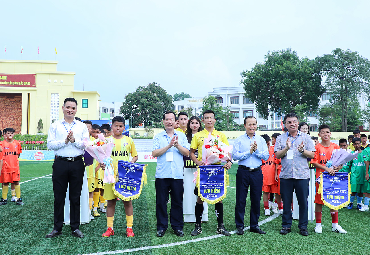 Khai mạc vòng loại Giải bóng đá Thiếu niên toàn quốc Yamaha Cup 2024 tại Bắc Giang