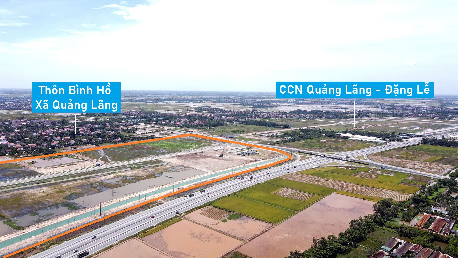 Toàn cảnh khu công nghiệp hơn 192 ha đang xây ven đường nối hai cao tốc ở Hưng Yên