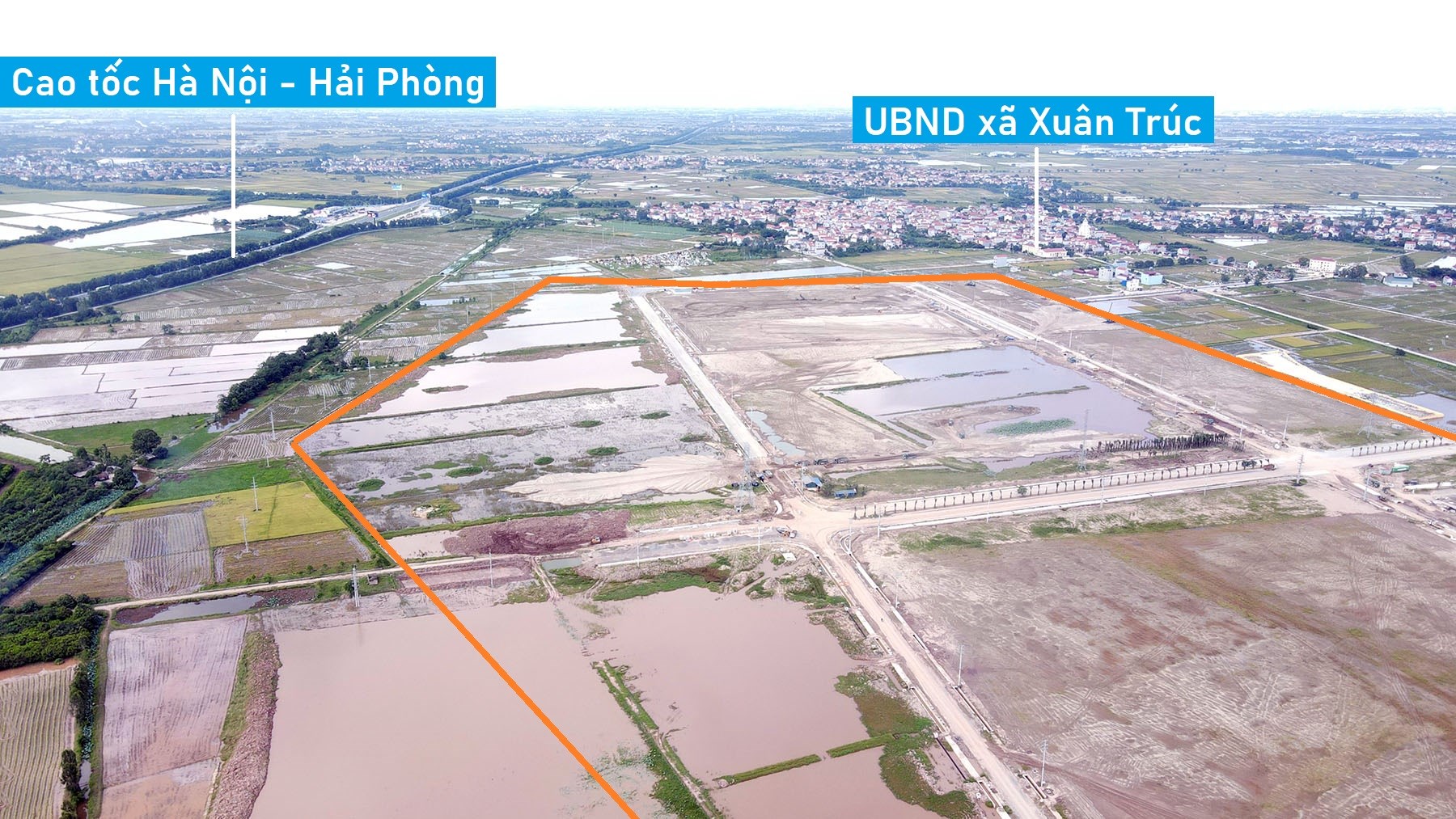 Toàn cảnh khu công nghiệp hơn 2.000 tỷ của Ecoland đang làm trên địa giới 3 huyện tại Hưng Yên