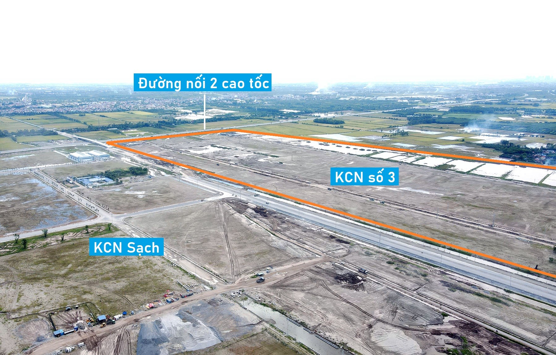 Toàn cảnh khu công nghiệp hơn 2.000 tỷ của Ecoland đang làm trên địa giới 3 huyện tại Hưng Yên