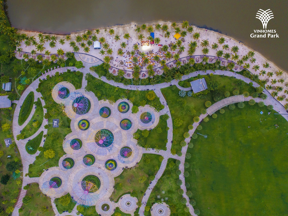 Những khu công viên xanh liên tục được thiết lập, giúp nâng tầm chất sống cho cư dân Vinhomes Grand Park