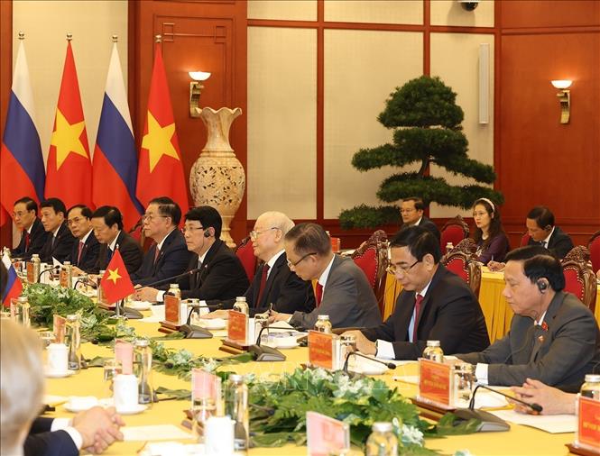 Tổng Bí thư Nguyễn Phú Trọng hội đàm với Tổng thống Liên bang Nga Vladimir Putin- Ảnh 6.
