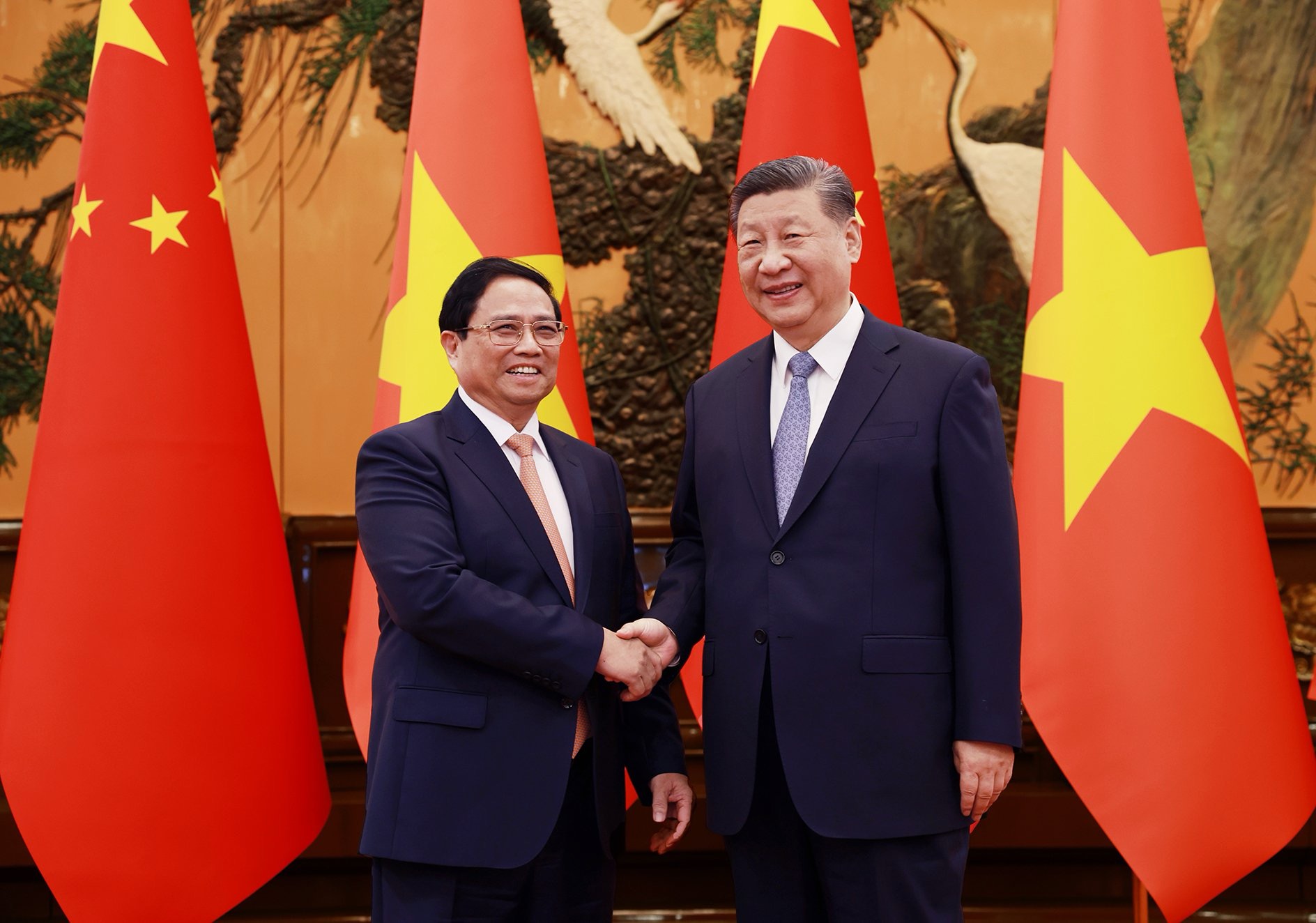 Thủ tướng Phạm Minh Chính hội kiến Tổng Bí thư, Chủ tịch nước Trung Quốc Tập Cận Bình- Ảnh 1.