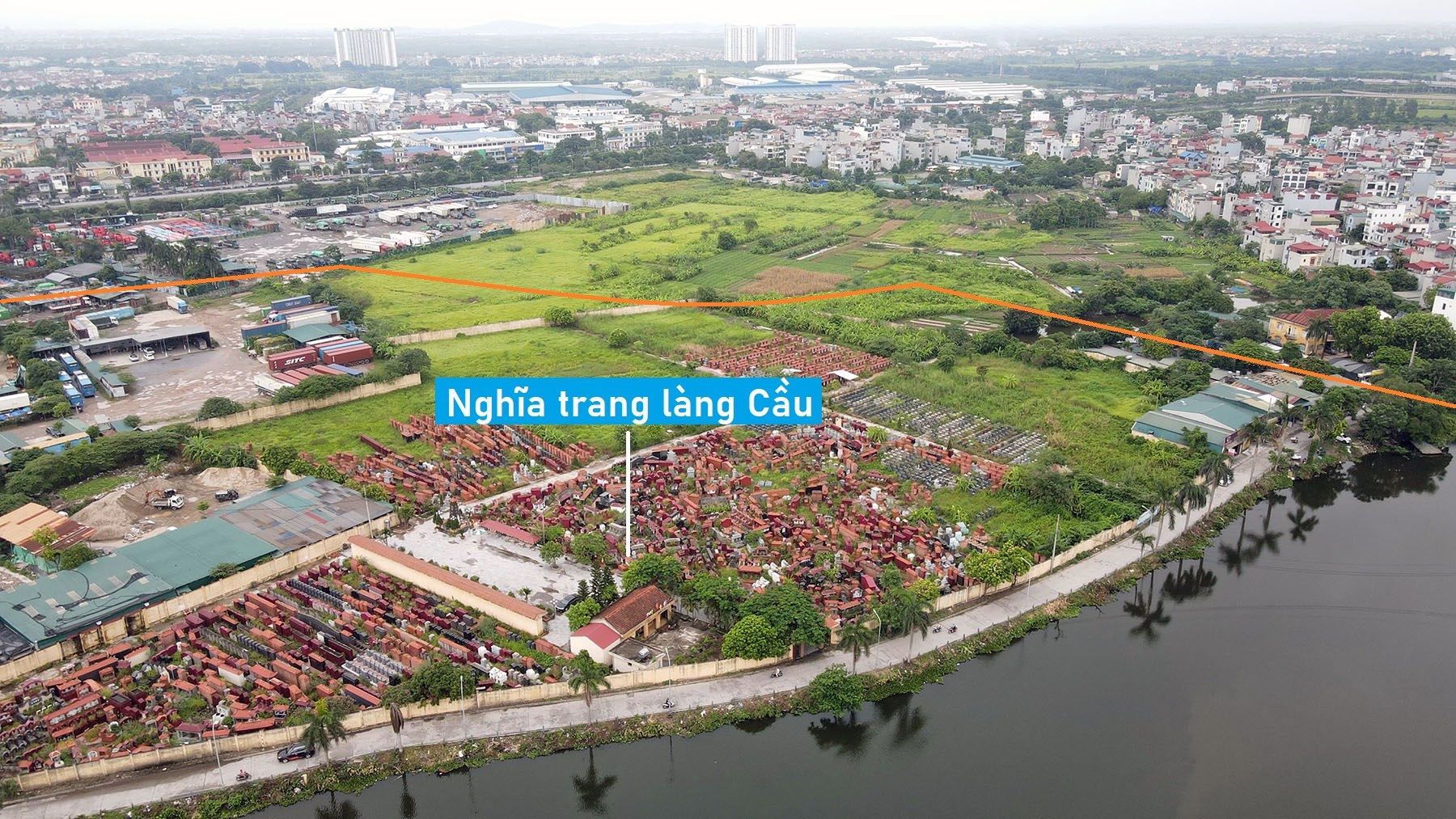 Toàn cảnh khu đất sắp xây công viên, hồ điều hòa hơn 20 ha ở phường Thạch Bàn, Long Biên