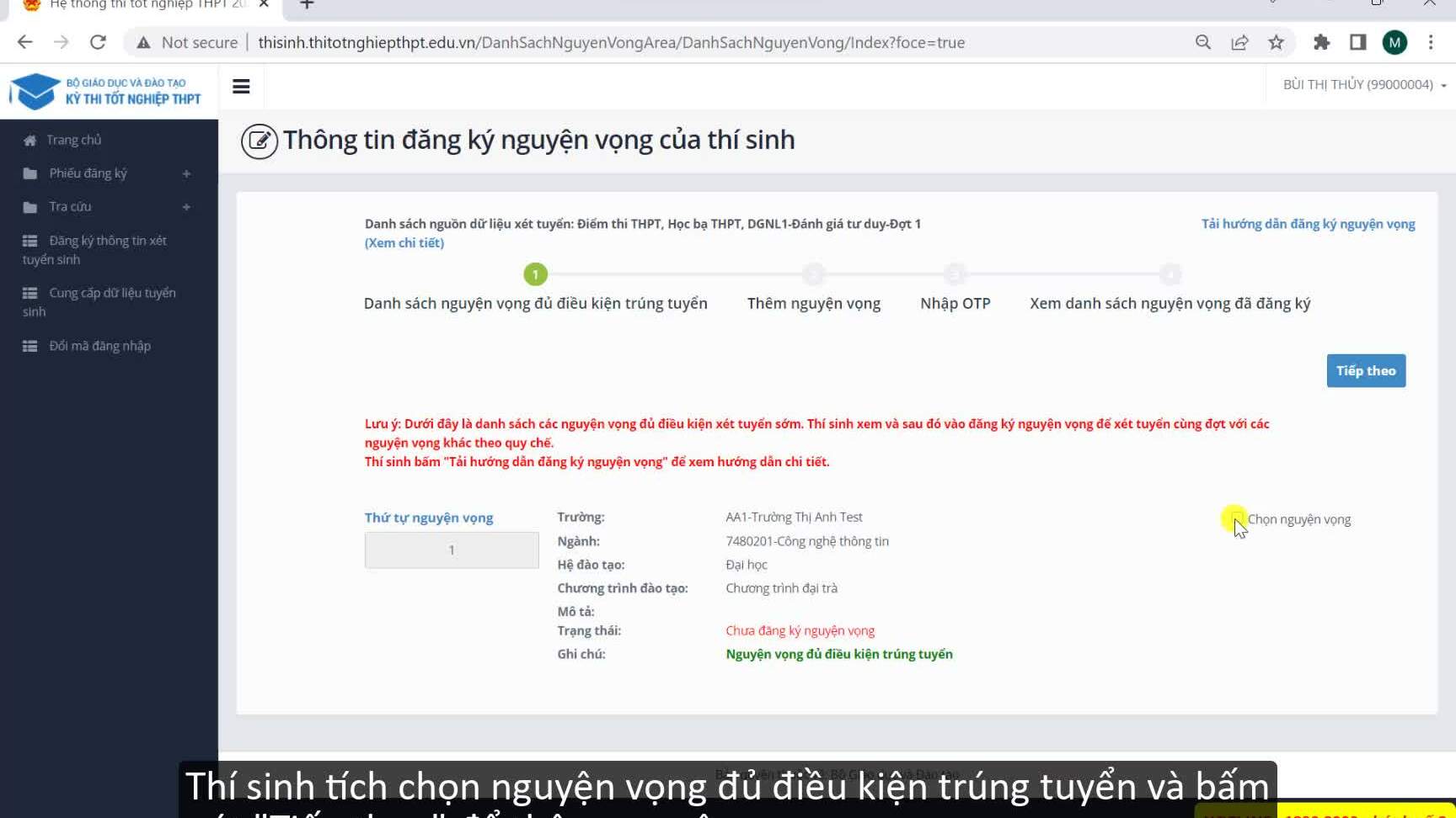 Thí sinh tập đăng ký nguyện vọng xét tuyển đại học từ ngày 6/7