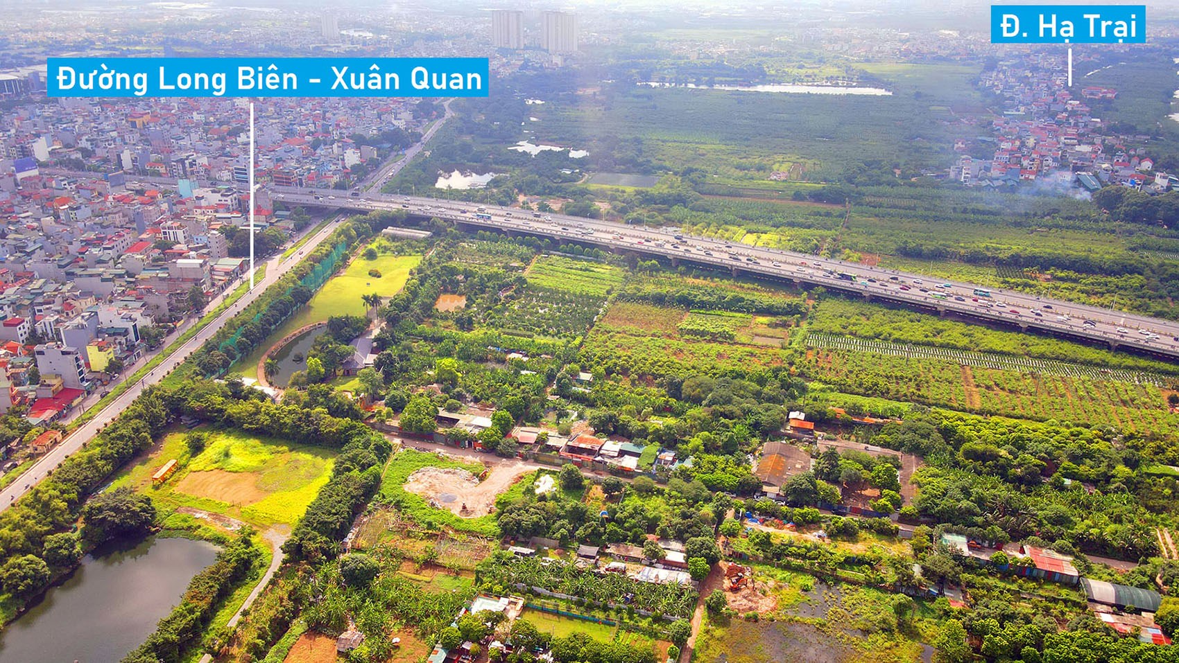 Toàn cảnh khu đất quy hoạch nhà ở 138,6 ha bên sông Hồng đoạn cầu Vĩnh Tuy vừa đưa vào kế hoạch sử dụng đất