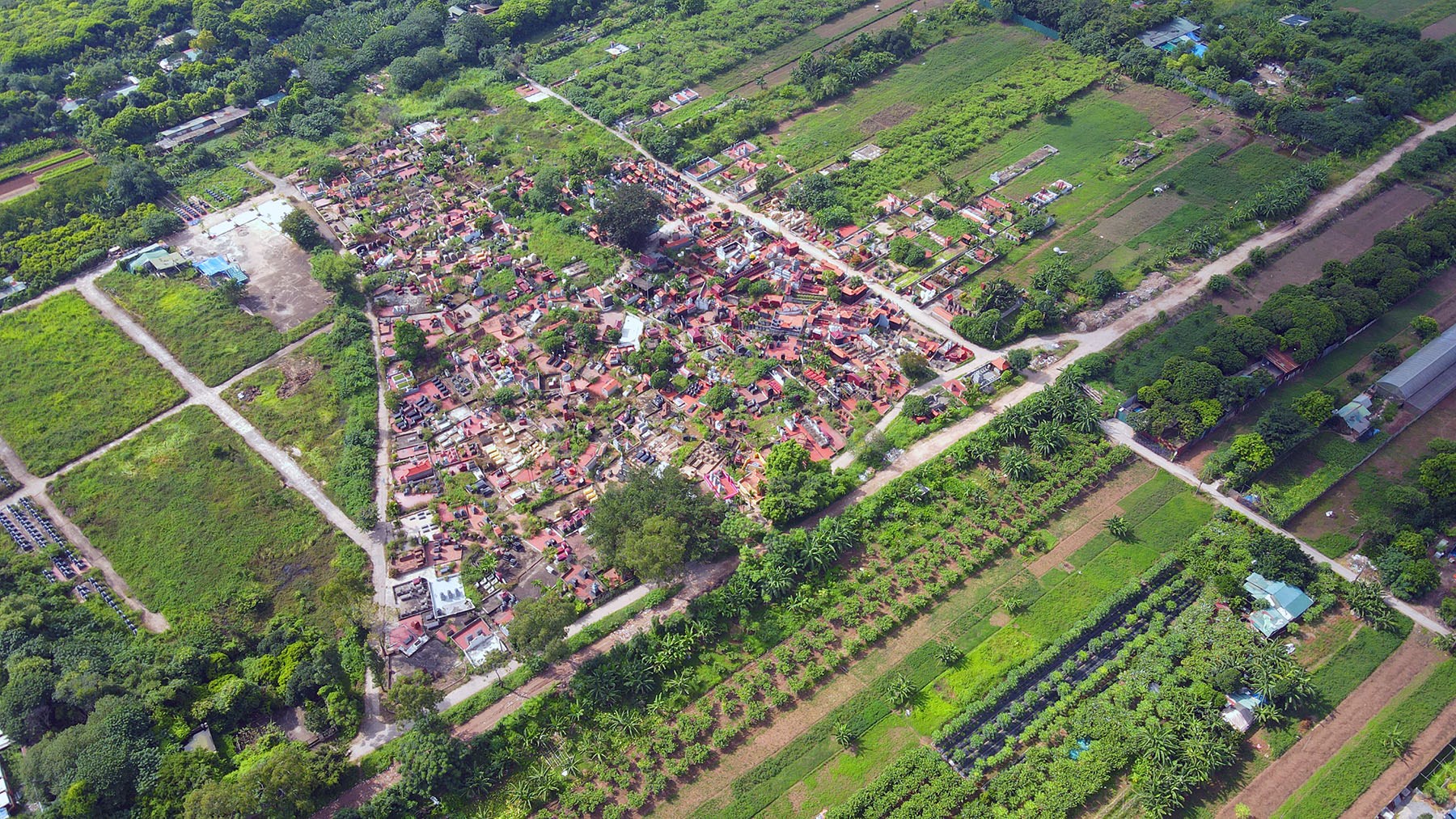 Toàn cảnh khu đất quy hoạch nhà ở 138,6 ha bên sông Hồng đoạn cầu Vĩnh Tuy vừa đưa vào kế hoạch sử dụng đất