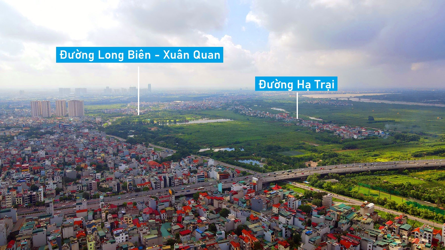 Toàn cảnh khu đất quy hoạch nhà ở 138,6 ha bên sông Hồng đoạn cầu Vĩnh Tuy vừa đưa vào kế hoạch sử dụng đất