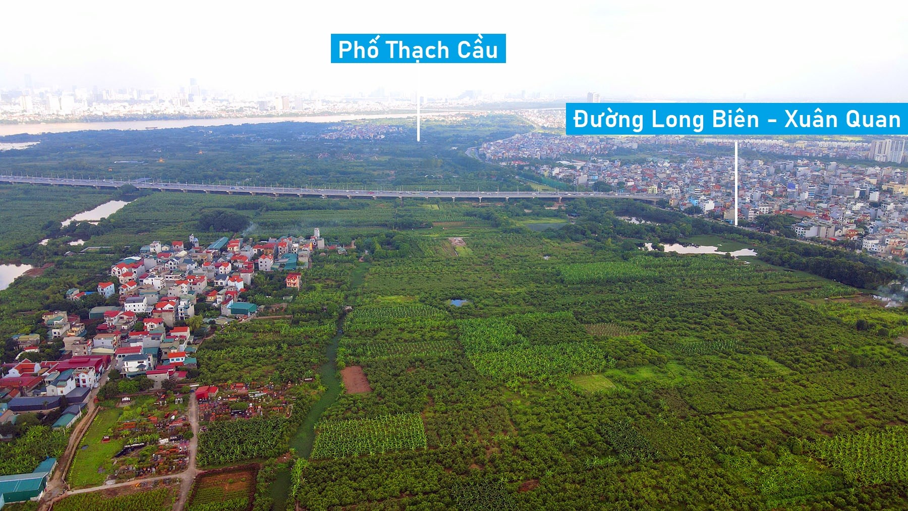 Toàn cảnh khu đất quy hoạch nhà ở 138,6 ha bên sông Hồng đoạn cầu Vĩnh Tuy vừa đưa vào kế hoạch sử dụng đất