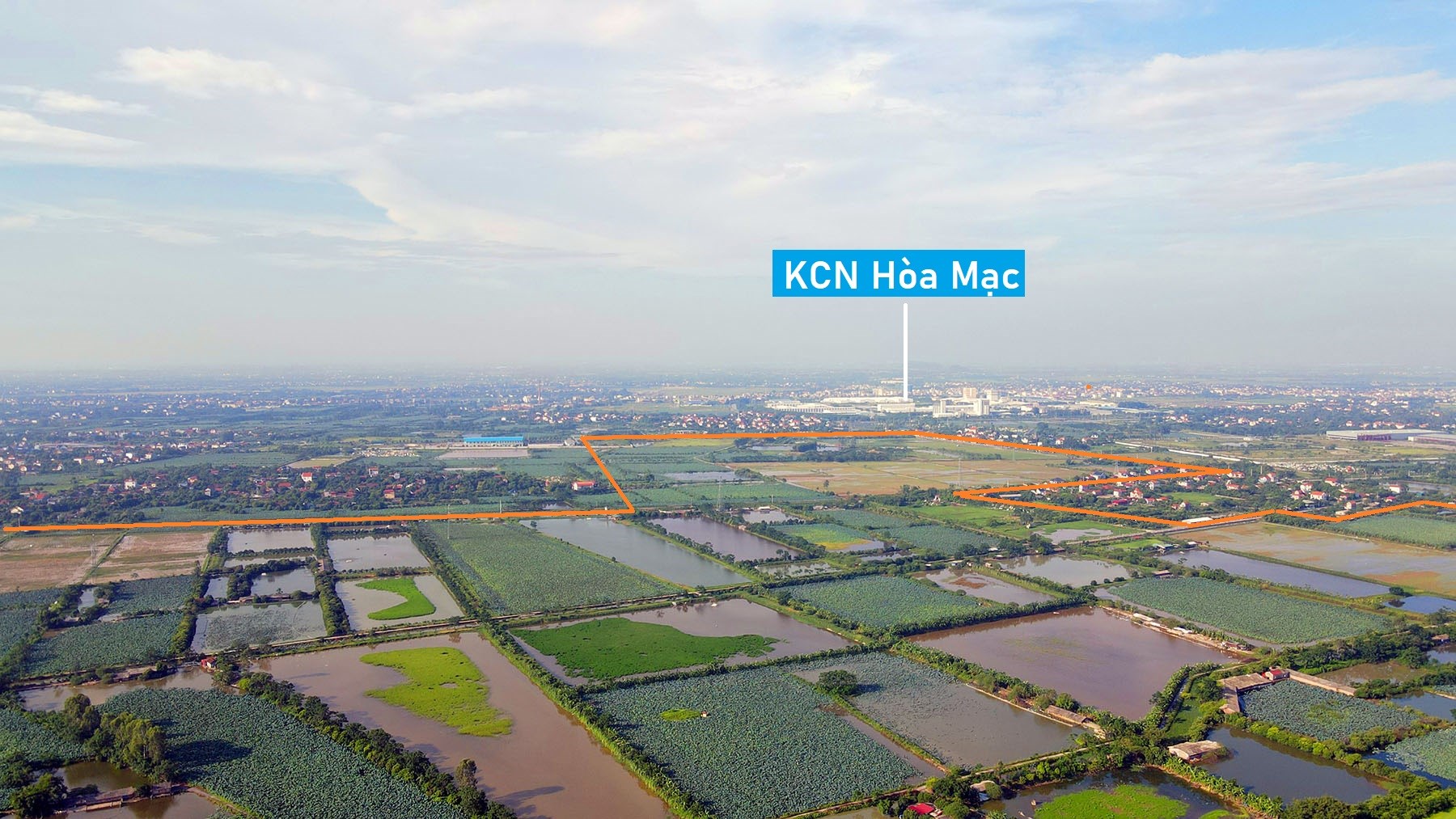 Toàn cảnh vị trí quy hoạch KCN Châu Giang 1 ở TX Duy Tiên, Hà Nam