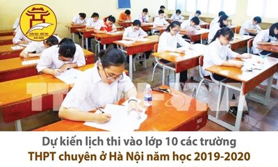 Lịch thi vào lớp 10 các trường THPT chuyên Hà Nội năm học 2019