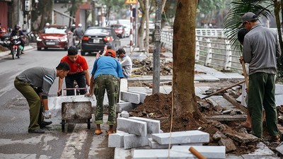 Hà Nội: Gần 300 tuyến đường sẽ được lát đá vỉa hè mới