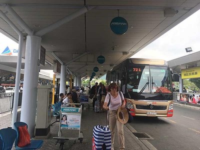 Xe buýt Tân Sơn Nhất - Vũng Tàu đang gặp khó