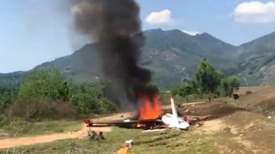 Phong tỏa hiện trường vụ rơi máy bay, 2 phi công hy sinh ở Khánh Hòa