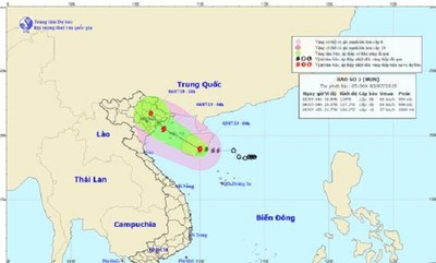 Dự báo thời tiết ngày 3/7: Bão số 2 tiến gần Quảng Ninh – Hải Phòng