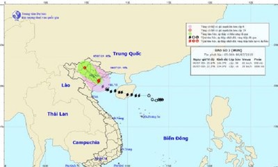 Dự báo thời tiết ngày 4/7: Bão số 2 đã đổ bộ vào Hải Phòng –Nam Định