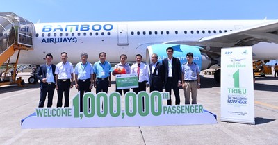 “Bamboo Airways đón hành khách thứ 1 triệu tại sân bay Phù Cát'