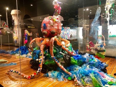 Vật liệu nhựa qua sử dụng hóa thành tác phẩm nghệ thuật
