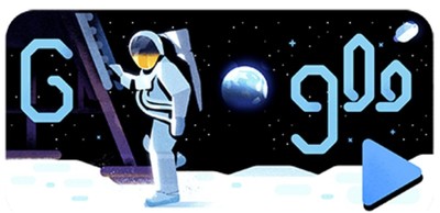 Google Doodle hôm nay kỷ niệm 50 năm con người lên Mặt trăng
