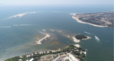 Lại xuất hiện thêm “đảo” cát lạ giữa biển Cửa Đại