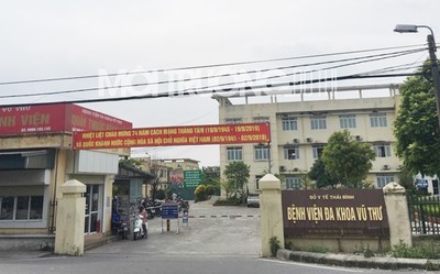 BVĐK huyện Vũ Thư: Rác y tế nguy hại đựng trong bao tải, thùng đỏ