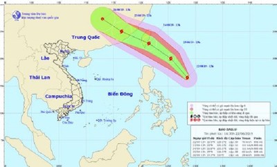 Xuất hiện bão Bailu trên đảo Lu-dông