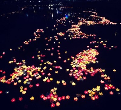 Xôn xao '30.000 hoa đăng thả xuống vịnh Lan Hạ gây ô nhiễm'