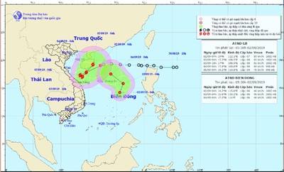 Xuất hiện 2 áp nhiệt đới trên biển Đông, khả năng mạnh lên thành bão