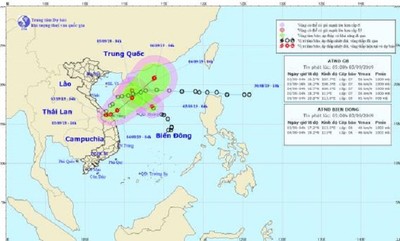 Dự báo thời tiết ngày 3/9: Áp thấp nhiệt đới gây mưa to ở Trung Bộ