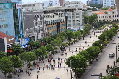 TP.HCM: Tăng mảng xanh cho phố đi bộ Nguyễn Huệ