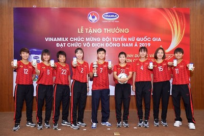Dinh dưỡng vàng cùng đội tuyển bóng đá nữ QG giành Cúp ĐNA 2019