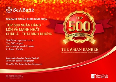 SeABank lọt top 500 ngân hàng lớn mạnh nhất châu Á – Thái Bình Dương